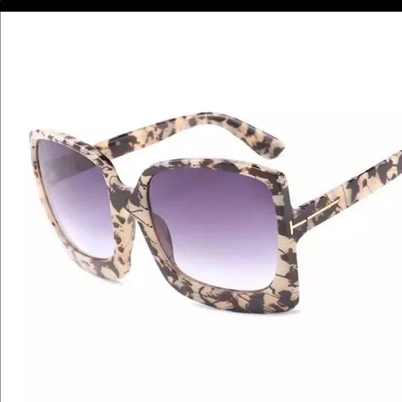 Trendy classy Vintage Oversized Women Luxury Brand Square sunnies (Retro) - Picture 2 of 5